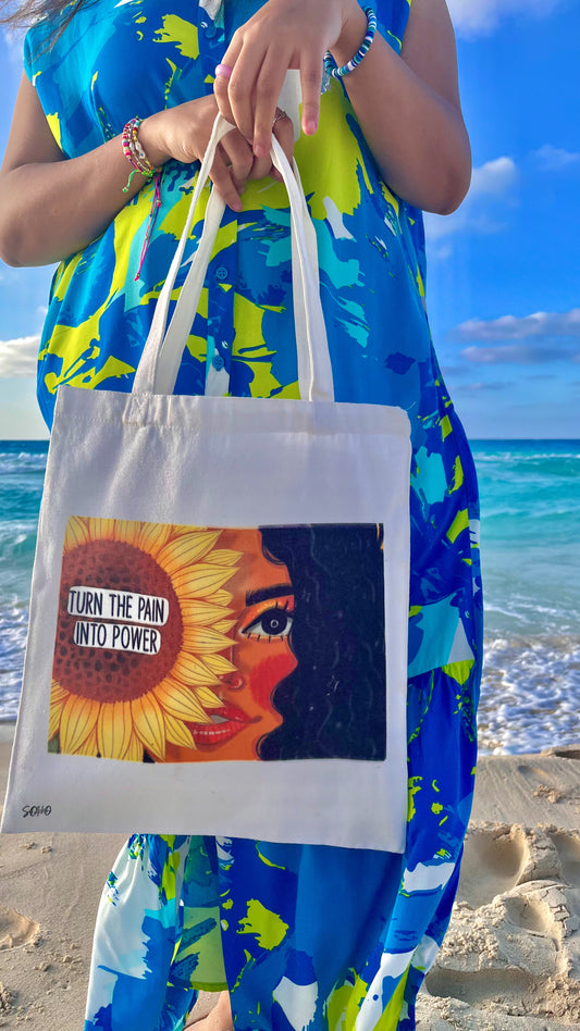 Sunflower Girl Tote bag